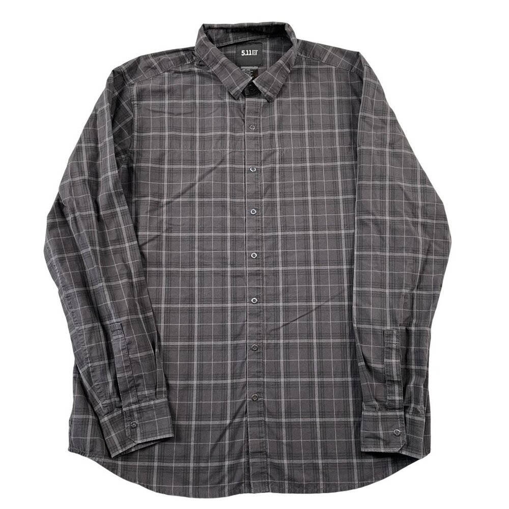 5.11 Tactical Snap Button Shirt Mens Large Western‎ Button Down Plaid Outdoor